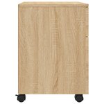 vidaXL Classeur mobile avec roues Chêne sonoma 45x38x54 cm