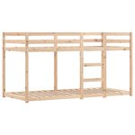 vidaXL Lit superposé avec rideaux rose 90x190 cm bois pin massif