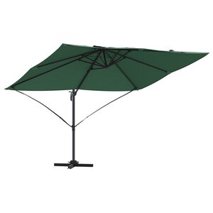 vidaXL Parasol cantilever vert Vert Tissu en polyester et cadre en métal