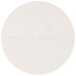vidaXL Dessus de table Blanc Ø30x2 5 cm Bois de pin massif
