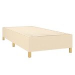 vidaXL Sommier à lattes de lit matelas et LED Crème 90x190 cm Tissu