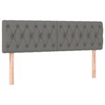 vidaXL Sommier à lattes de lit avec matelas Gris foncé 160x200cm Tissu