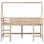 vidaXL Lit superposé avec échelle et toit sans matelas 80x200 cm