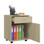 vidaXL Armoire à roulettes Chêne sonoma 45x38x54 cm Bois d’ingénierie
