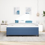 vidaXL Cadre de lit Bleu 180x200 cm en Tissu Corde