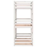 vidaXL Lit superposé triple blanc 80x200 cm bois de pin massif