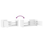 vidaXL Meuble TV Blanc 100x35x40 cm Bois d'ingénierie