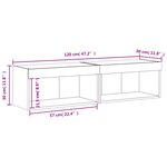 vidaXL Meubles TV avec lumières LED 2 Pièces chêne sonoma 60x30x30 cm