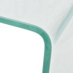 vidaXL Table basse 49 5 x 50 x 45 cm Verre trempé Transparent