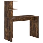 vidaXL Bureau avec rangement Chêne fumé Bois d'ingénierie