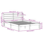 vidaXL Cadre de lit avec tête de lit sans matelas blanc 120x190 cm