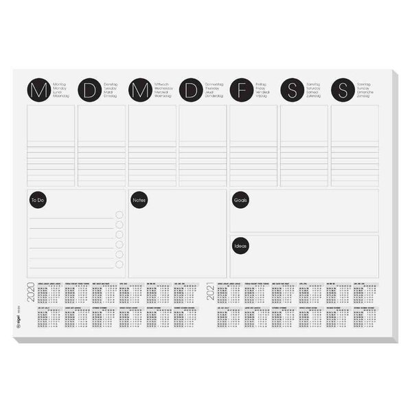 Sous-mains papier A3 30 feuillets Noir / blanc SIGEL