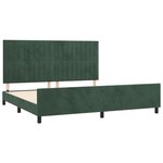 vidaXL Cadre de lit sans matelas vert foncé 200x200 cm velours