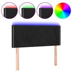 vidaXL Tête de lit à LED Noir 80x5x78/88 cm Velours