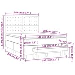 vidaXL Sommier à lattes de lit avec matelas Bleu 140x200 cm Tissu
