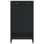 vidaXL Armoire à chaussures VIKEN noir bois d'ingénierie
