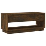 vidaXL Meuble TV Chêne fumé 102x41x44 cm Bois d'ingénierie