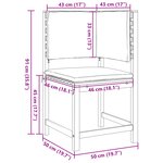 Fauteuil d'angle de jardin vidaXL avec coussins en bois d'acacia massif