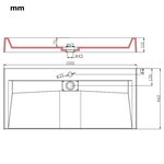 vidaXL Lavabo 100x46x11 cm Fonte minérale/marbre Blanc