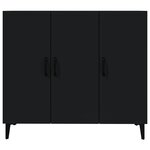 vidaXL Buffet noir 90x34x80 cm bois d'ingénierie