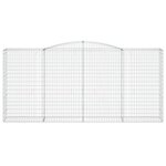 vidaXL Paniers à gabions arqués 6 Pièces 400x50x180/200 cm Fer galvanisé