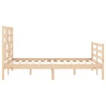 vidaXL Cadre de lit avec tête de lit 140x200 cm bois massif