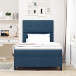 vidaXL Lit à ressorts avec matelas & LED bleue 120x190 cm tissu