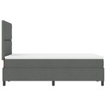 vidaXL Lit à ressorts avec matelas gris foncé 120x200 cm en tissu