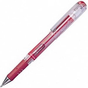Roller encre gel métallique hybrid gel grip dx  rouge x 12 pentel