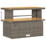 Ensemble de canapé de jardin vidaXL 14 pièces avec coussins Gris Poly Rattan Acacia