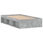 vidaXL Cadre de lit gris béton 100x200 cm