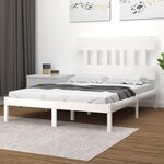 vidaXL Cadre de lit Blanc Bois massif 160x200 cm