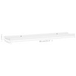 vidaXL Étagères à rebord pour cadre photo 2 Pièces Blanc 80x9x3 cm MDF