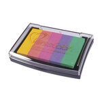 Tampon encreur "Versacolor" Arc en ciel 5 couleurs 4 7x7 5 cm