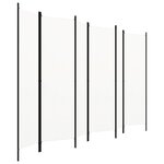 vidaXL Cloison de séparation 6 panneaux Blanc 300x180 cm