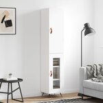 vidaXL Buffet haut Blanc 34 5x34x180 cm Bois d'ingénierie