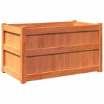 vidaXL Jardinières 2 Pièces cire marron bois de pin massif