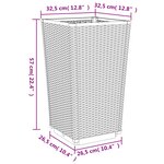 vidaXL Jardinières 4 Pièces gris clair 32 5x32 5x57 cm polypropylène
