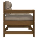 vidaXL Chaise de jardin avec coussins marron miel bois de pin massif