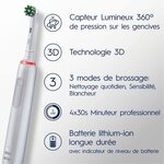 Brosse à dents électrique ORAL-B- 3 brossettes incluses - blanc - sans fil