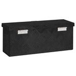 vidaXL Boîte de rangement Noir 50x15x20 5 cm Aluminium