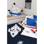 Tapis coton motif espace - noir - 140 x 200