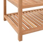 vidaXL Étagère de salle de bain Bois de noyer massif 65x40x55 cm