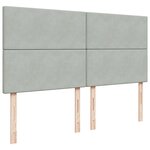 vidaXL Sommier à lattes de lit et matelas Gris clair 200x200cm Velours