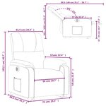 vidaXL Fauteuil inclinable électrique crème tissu microfibre
