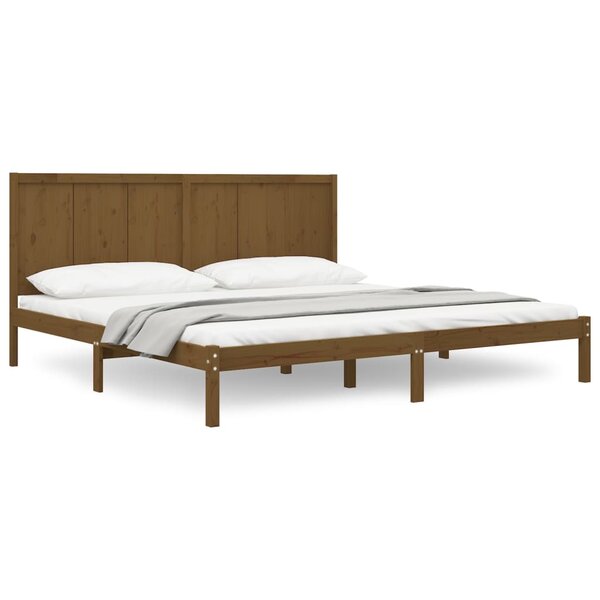 vidaXL Cadre de lit Marron miel Bois de pin massif 200x200 cm