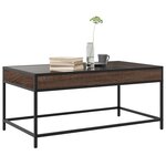 vidaXL Table basse avec LED Infinity chêne marron 90x50x41 cm