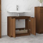 vidaXL Armoire de bain Chêne fumé 64 5x33 5x59 cm Bois d'ingénierie