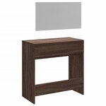 vidaXL Coiffeuse avec miroir chêne marron 80x39x80 cm