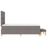 vidaXL Lit à Sommier à Ressorts avec Matelas & Banc Taupe 120x200 cm Tissu